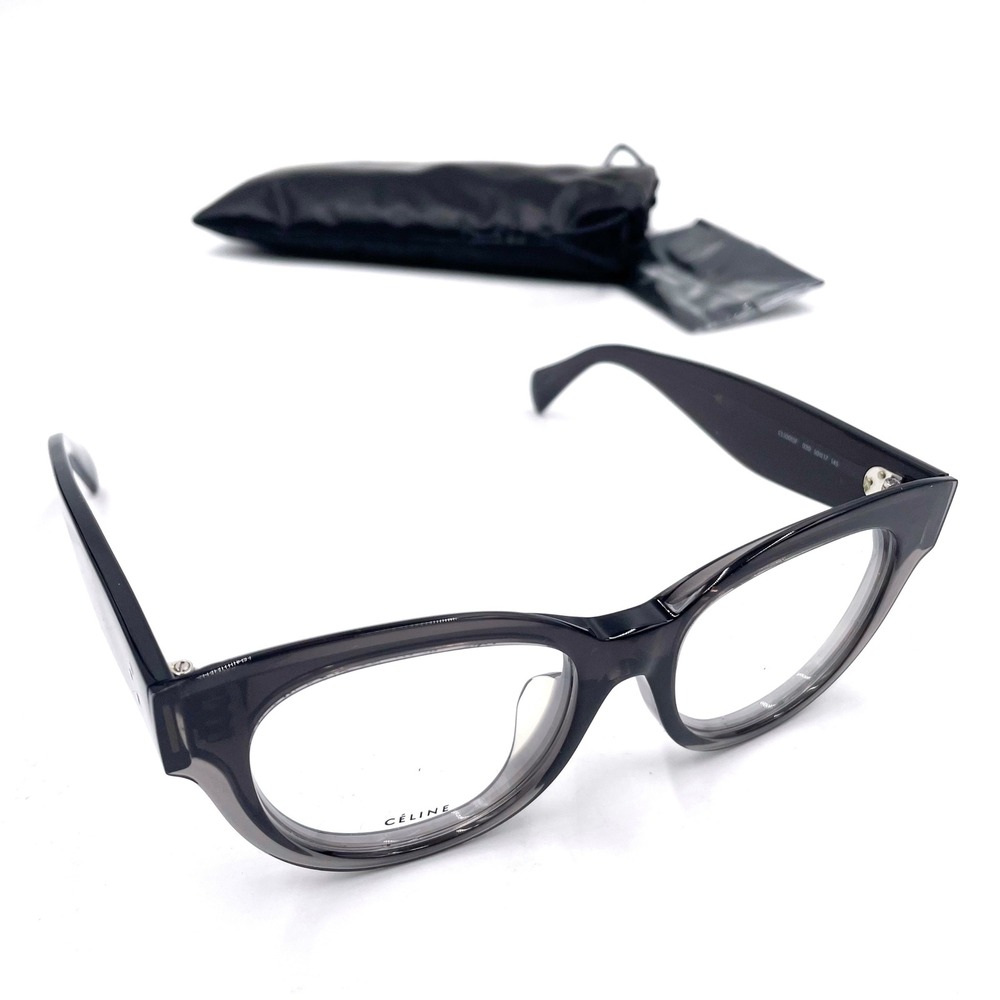 Celine Eyeglasses Dark Gray Acetate‎ Frames Full Rim Square Optical CL50015F